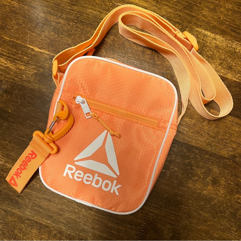 Reebok Crossbody Bag – Orange Honeycomb Print | Unisex Shoulder Sling